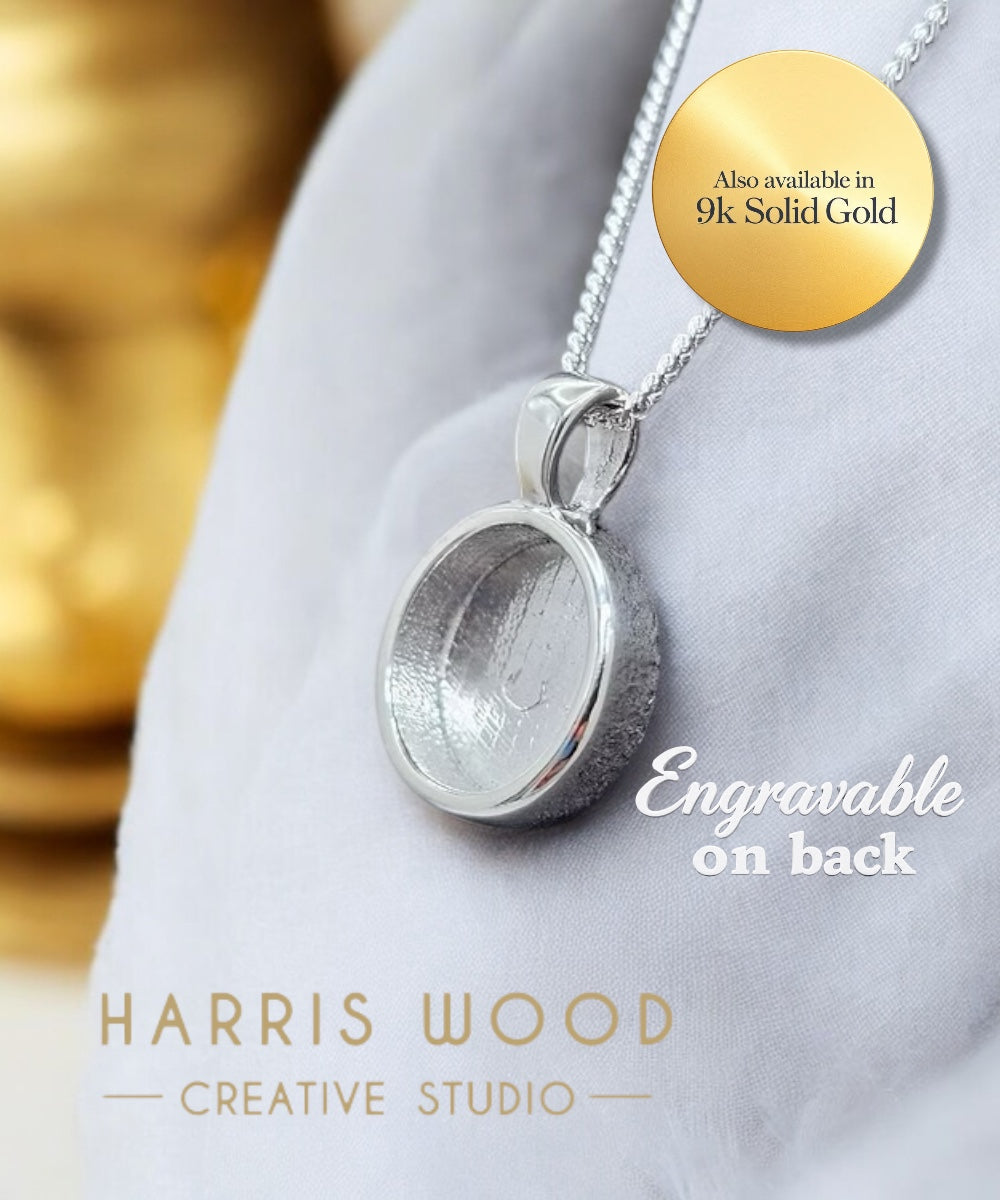 ROUND THICK TRIM 10MM PENDANT - SOLID 925 SILVER