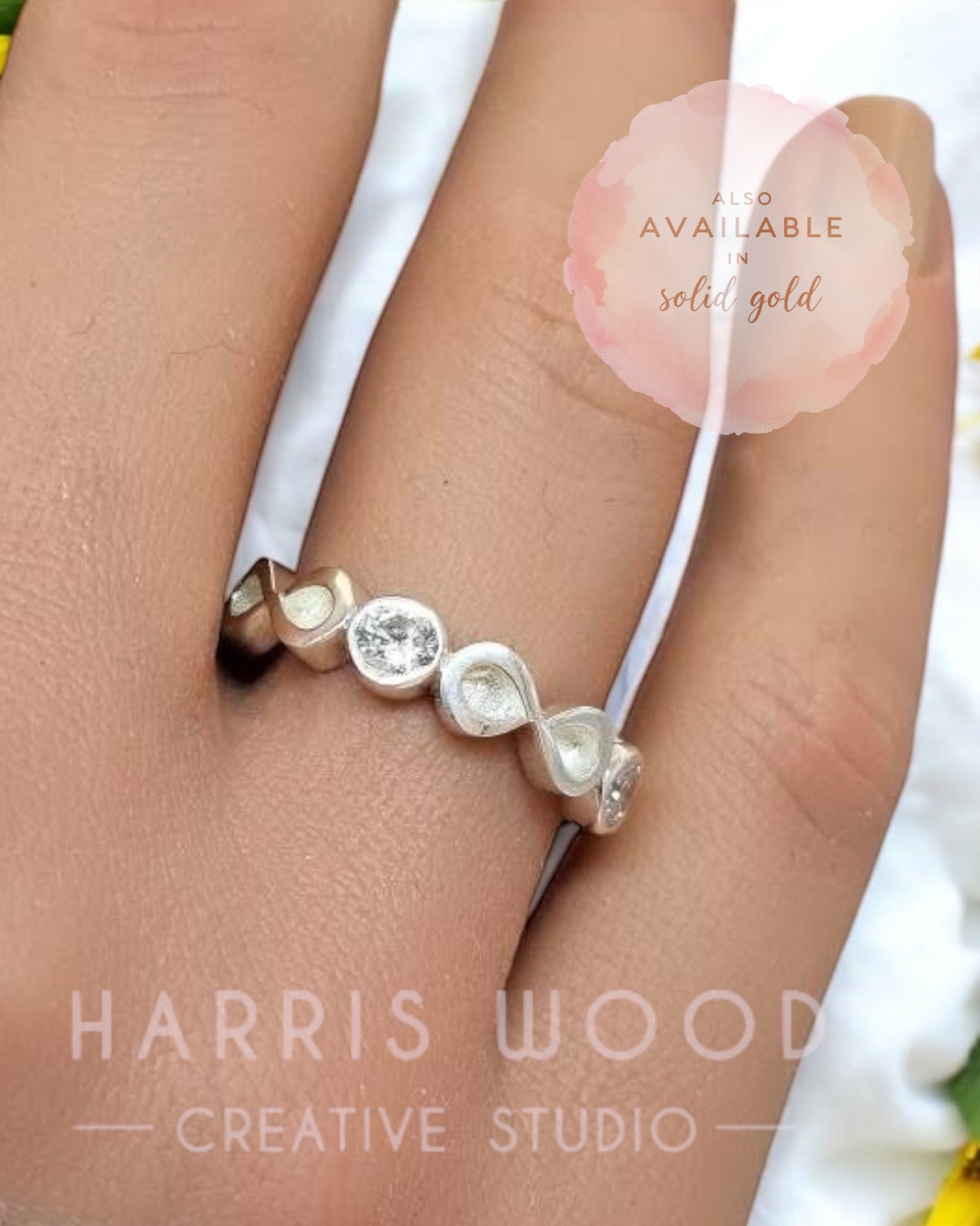 π Unending Love Ring - CZ Double Infinity - 9ct Solid GOLD