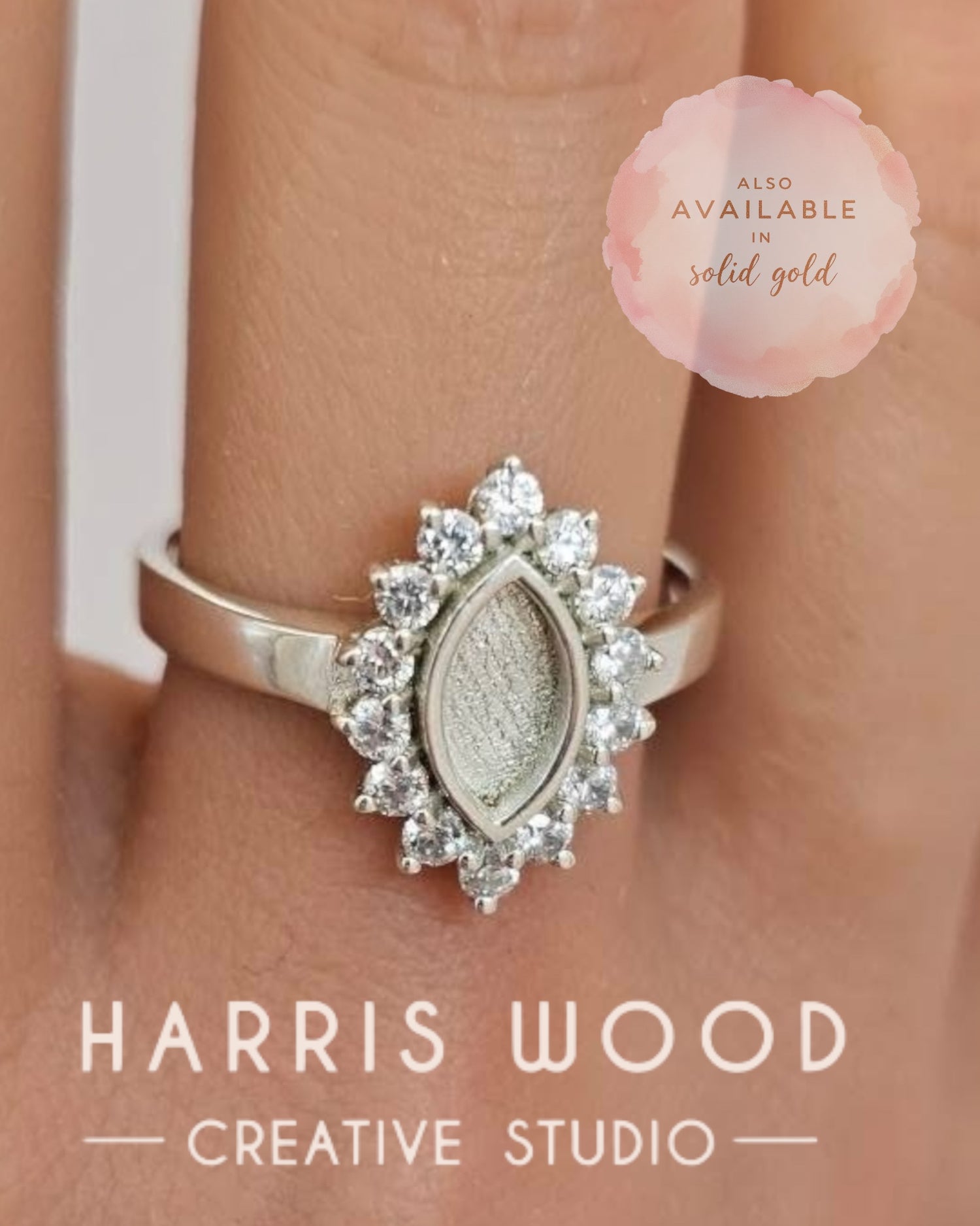 Moonbeam Princess CZ Ring - SOLID SILVER