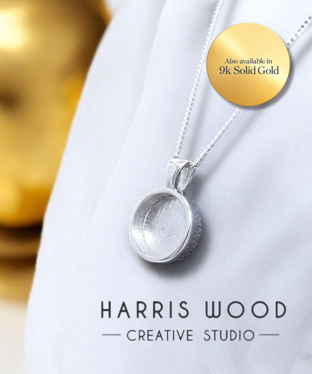 ROUND THICK TRIM 10MM PENDANT - SOLID 925 SILVER