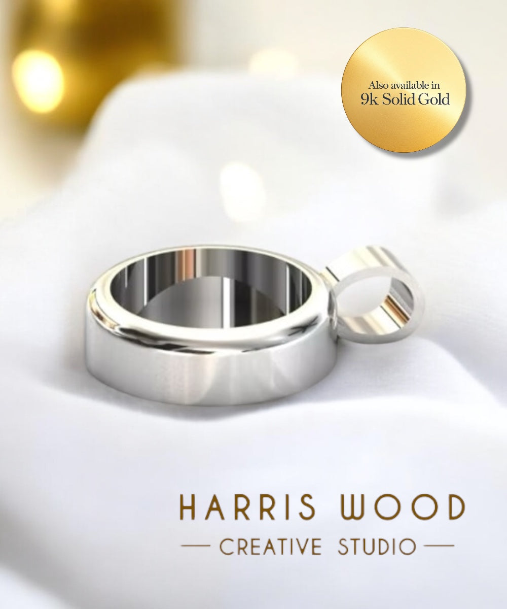 ROUND THICK TRIM 10MM PENDANT - SOLID 925 SILVER