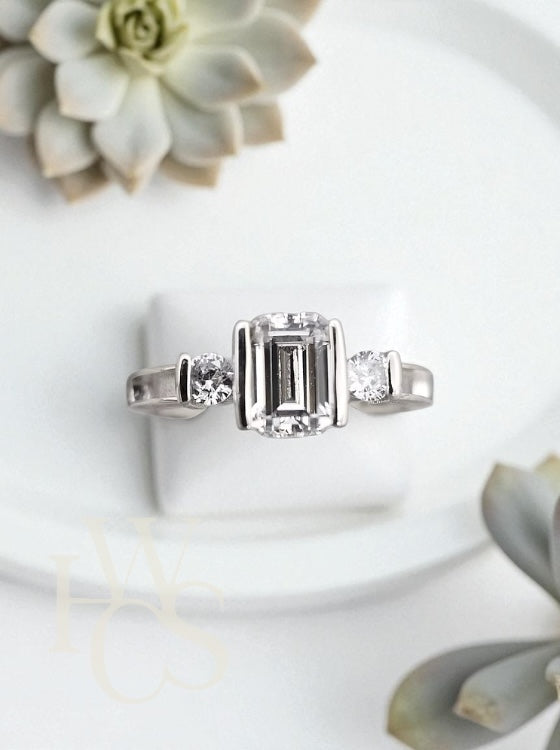 Emerald City CZ Ring - SOLID SILVER