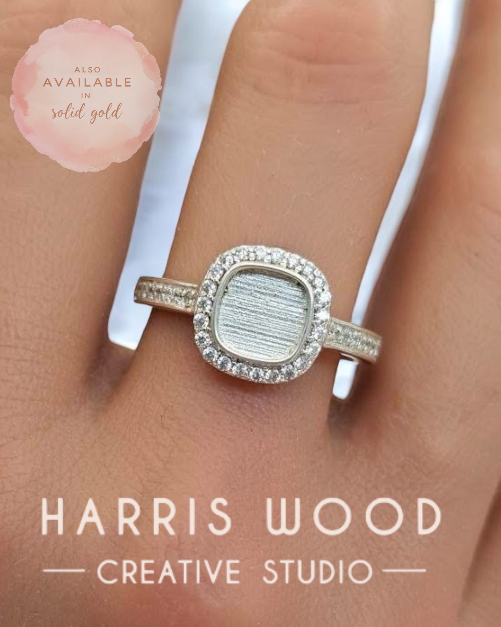 EOL - Gossamer CZ Ring Size T only - Solid SILVER