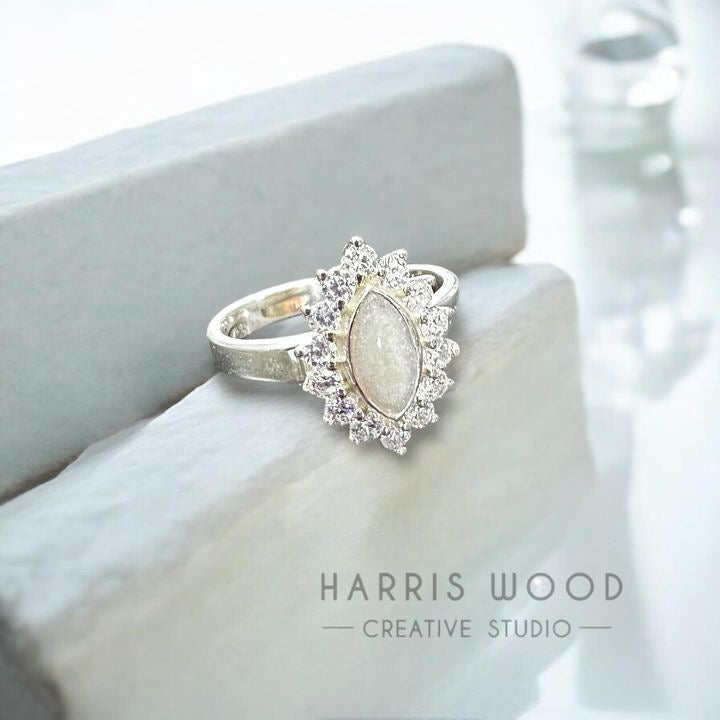 Moonbeam Princess CZ Ring - SOLID SILVER