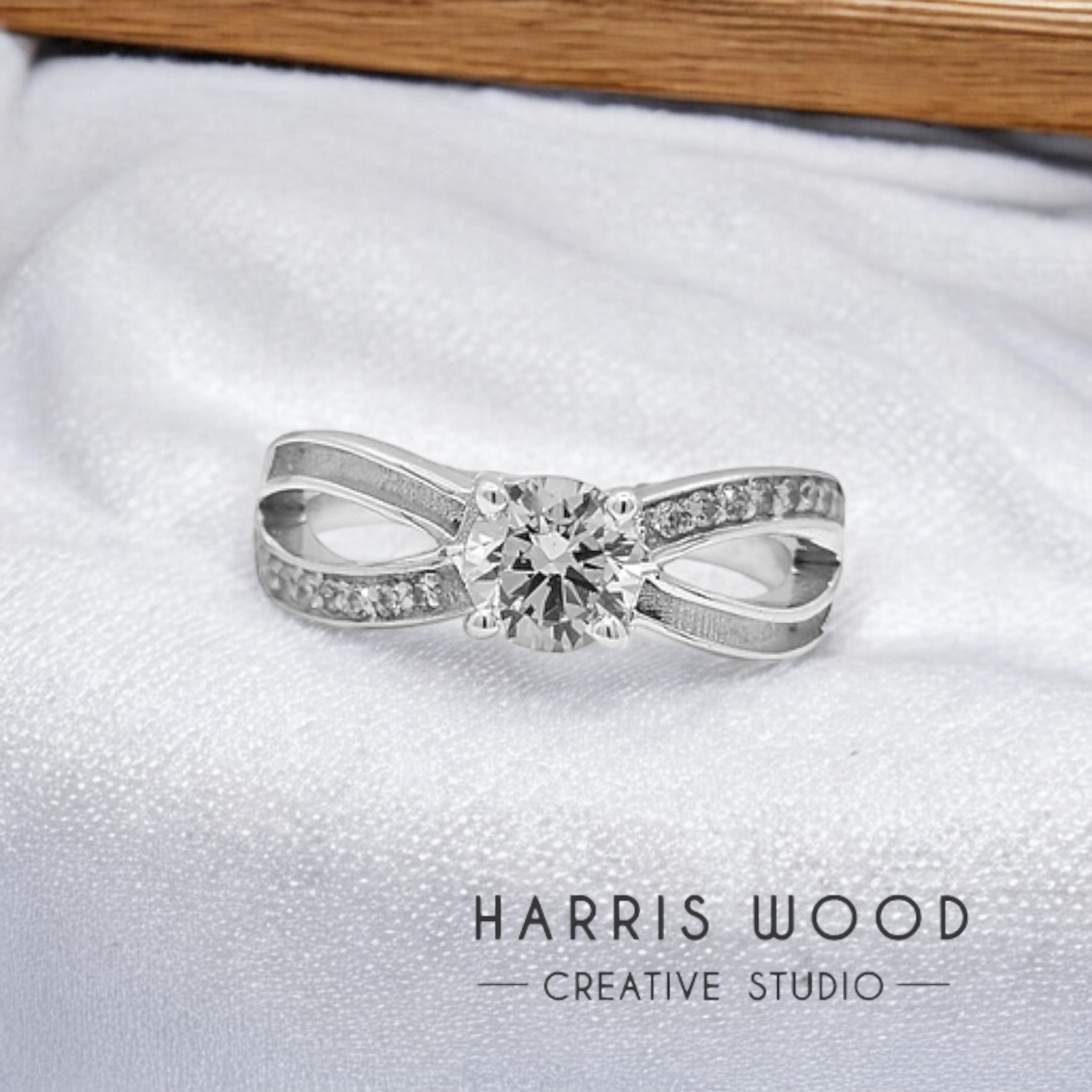 Radiant Solitaire CZ Ring - Solid SILVER