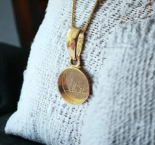 Round 8mm Pendant - 9K Solid Gold
