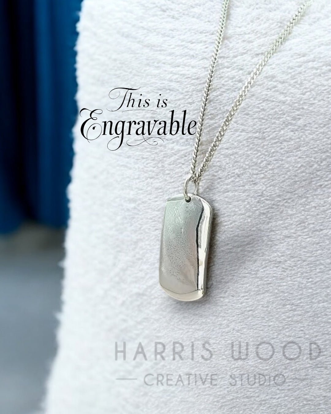 🏷️ EOL – Dog Tag Style Pendant – Solid 925 Silver