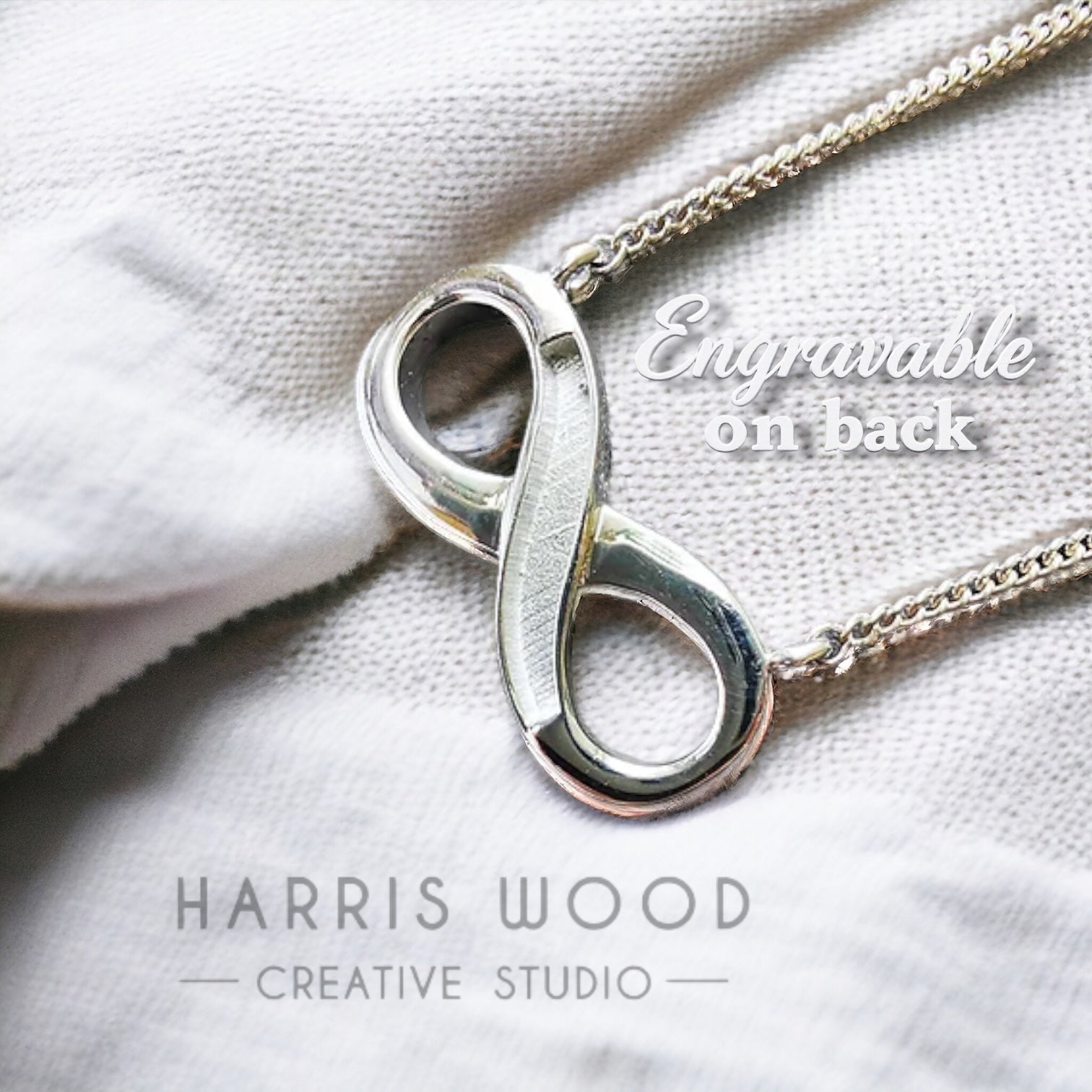 EOL - CHAINED INFINITY PENDANT - SOLID 925 SILVER