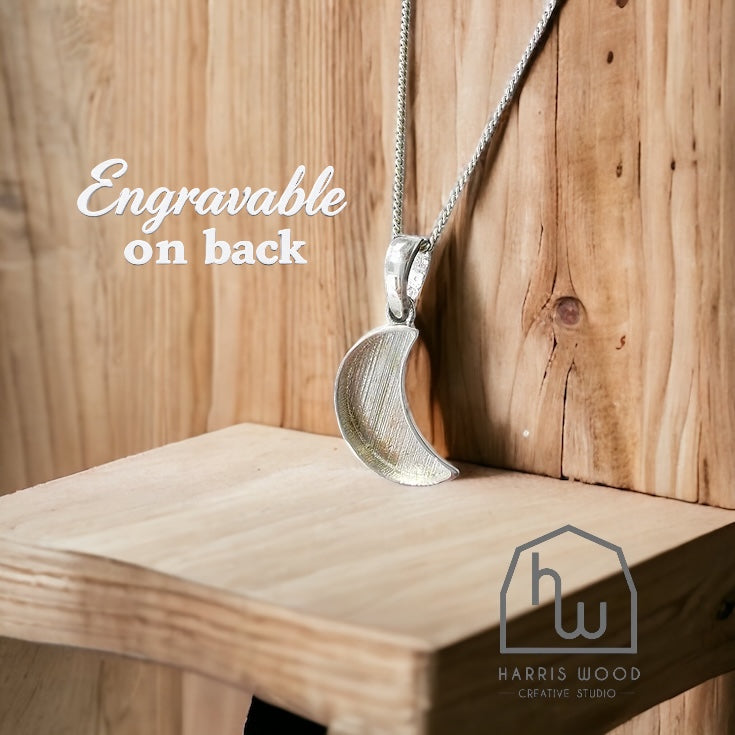 MOON PENDANT - SOLID 925 SILVER