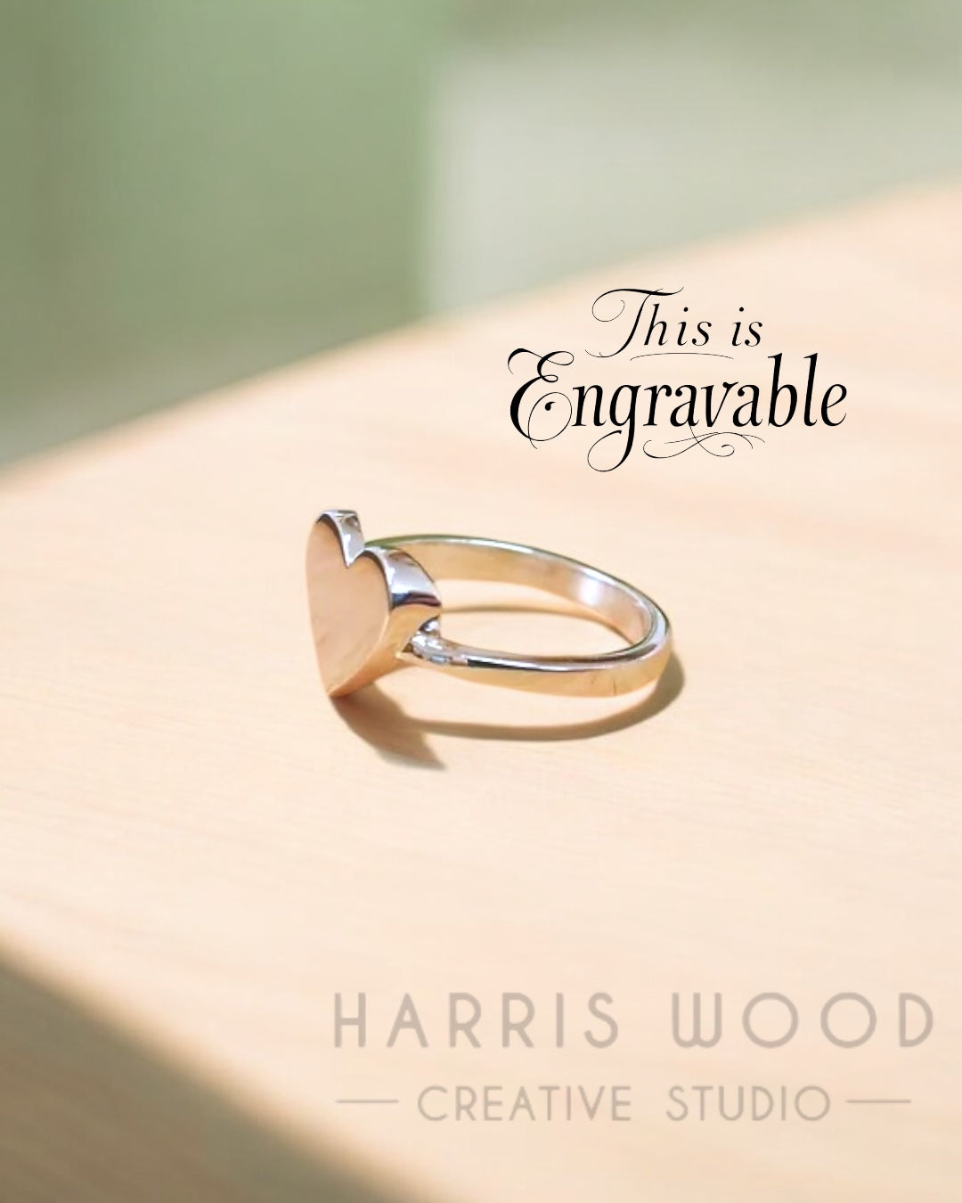 EOL - Isoria Engravable Ring Size S -Solid Silver