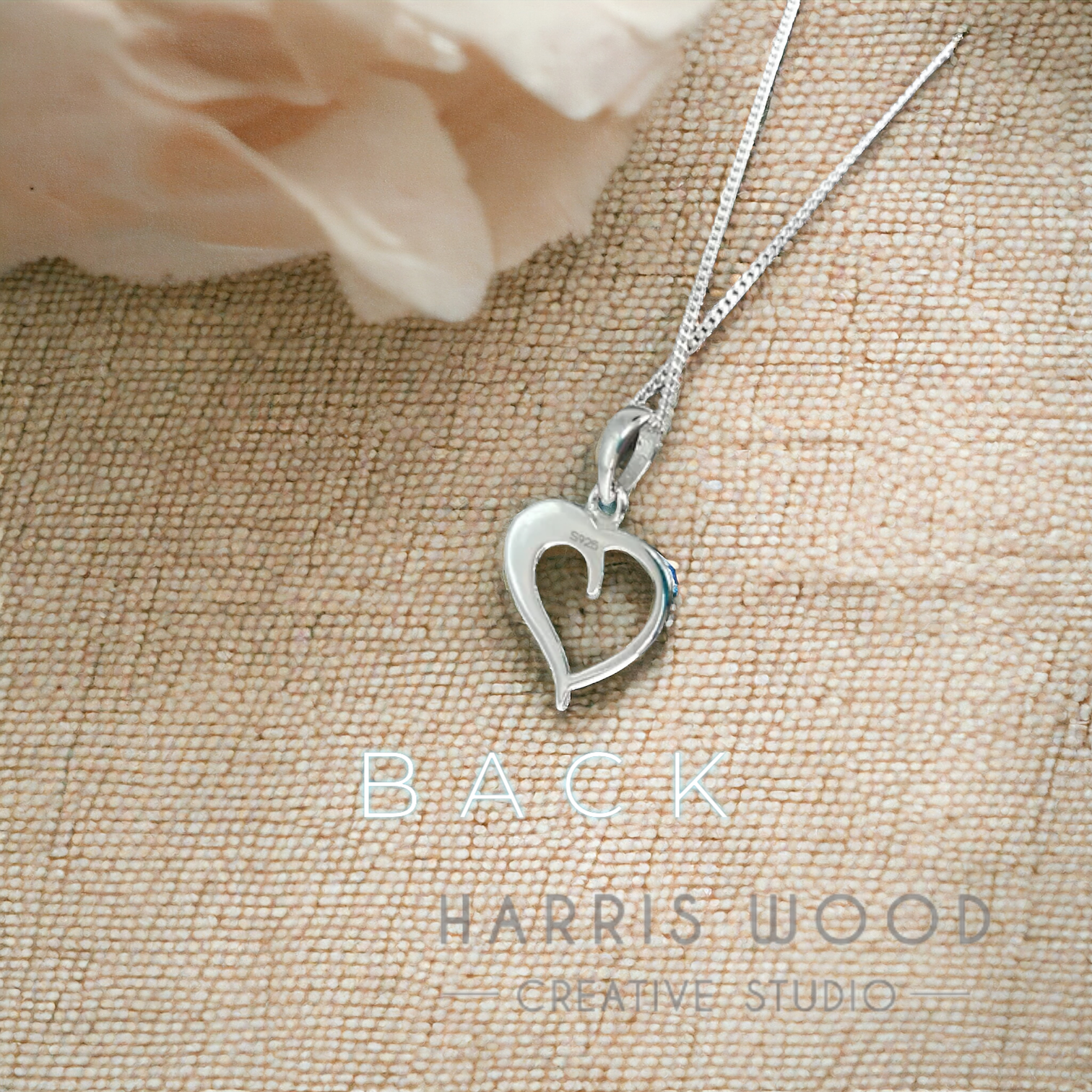 STYLISH HEART PENDANT - SOLID 925 SILVER