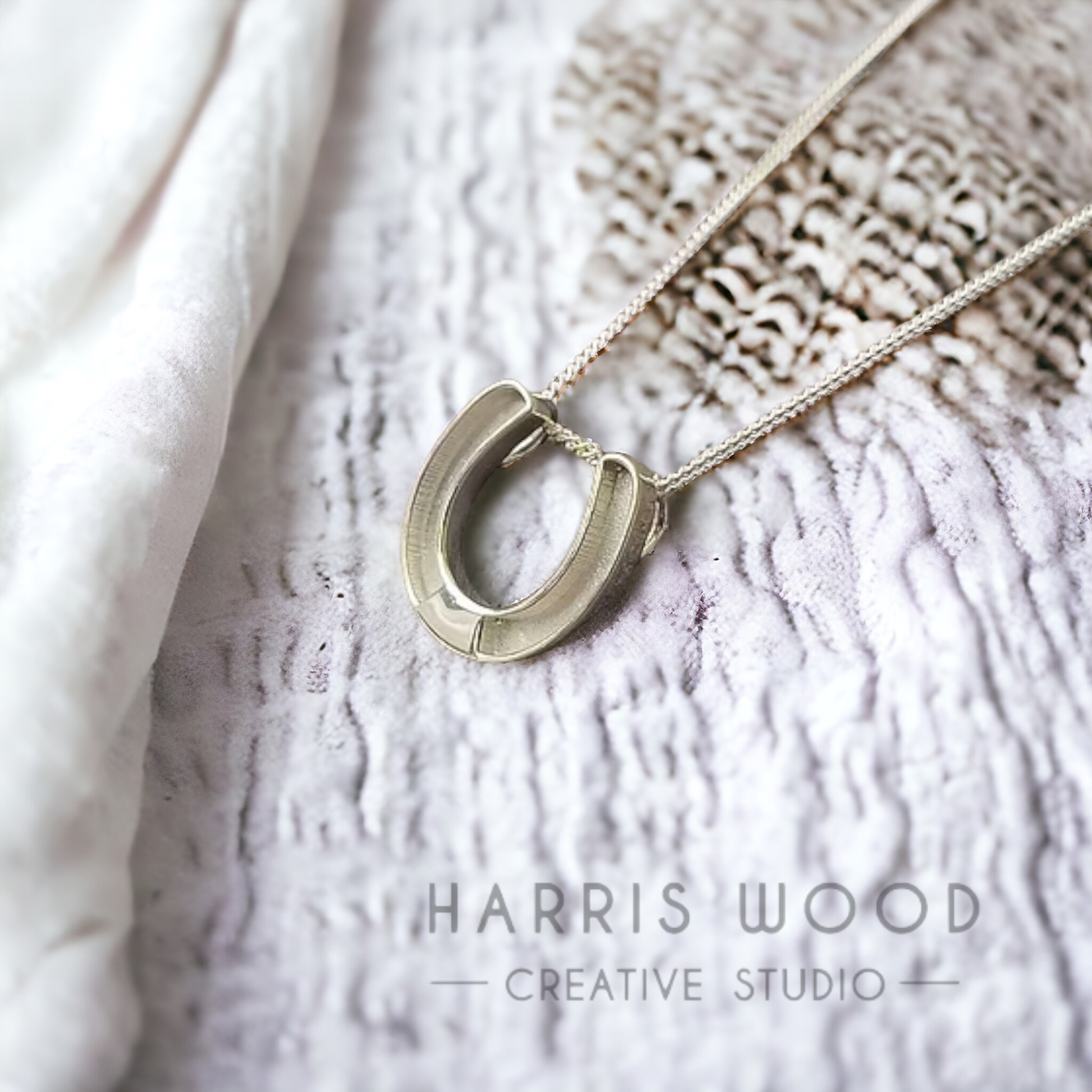 EOL - FLOATING HORSESHOE PENDANT - SOLID 925 SILVER