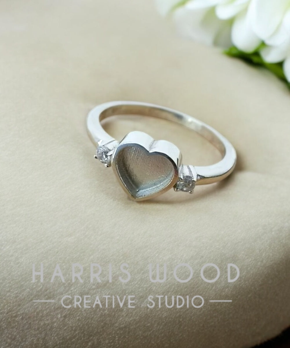 Starlight Love CZ Ring - SOLID SILVER