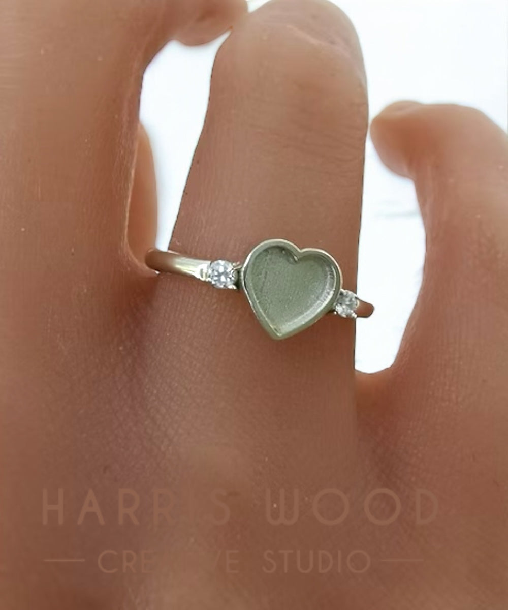 Starlight Love CZ Ring - SOLID SILVER