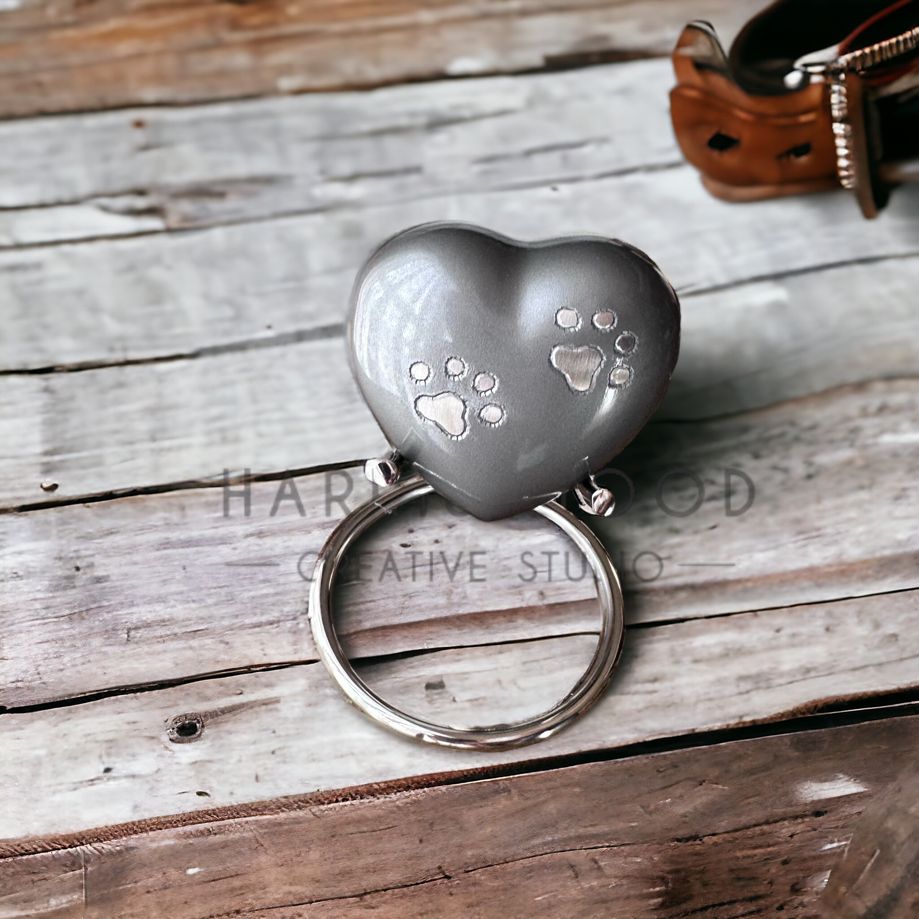 Pet Loss Metal Heart Urn (Stand Optional)