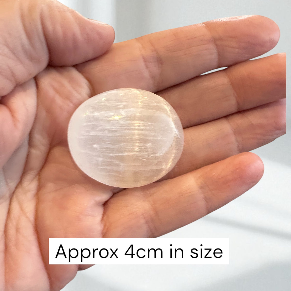 Selenite Palm Stone - A Tranquility Talisman (4cm)