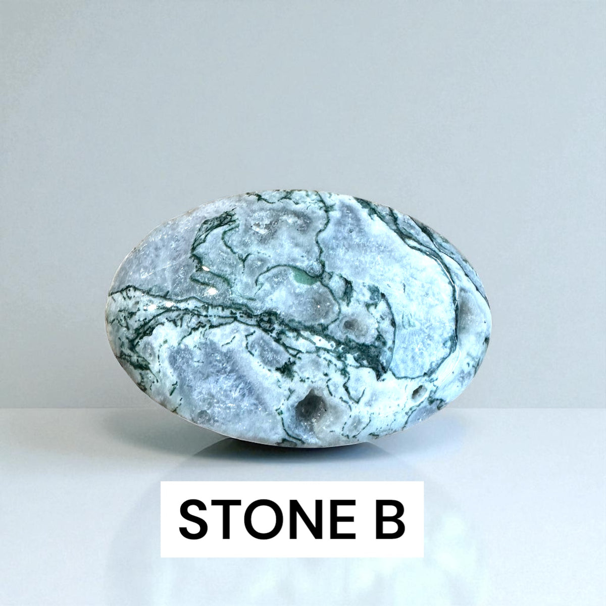 Moss Agate Palm Stone | Natural Healing Crystal | Grounding & Growth | Hand-Polished Gemstone