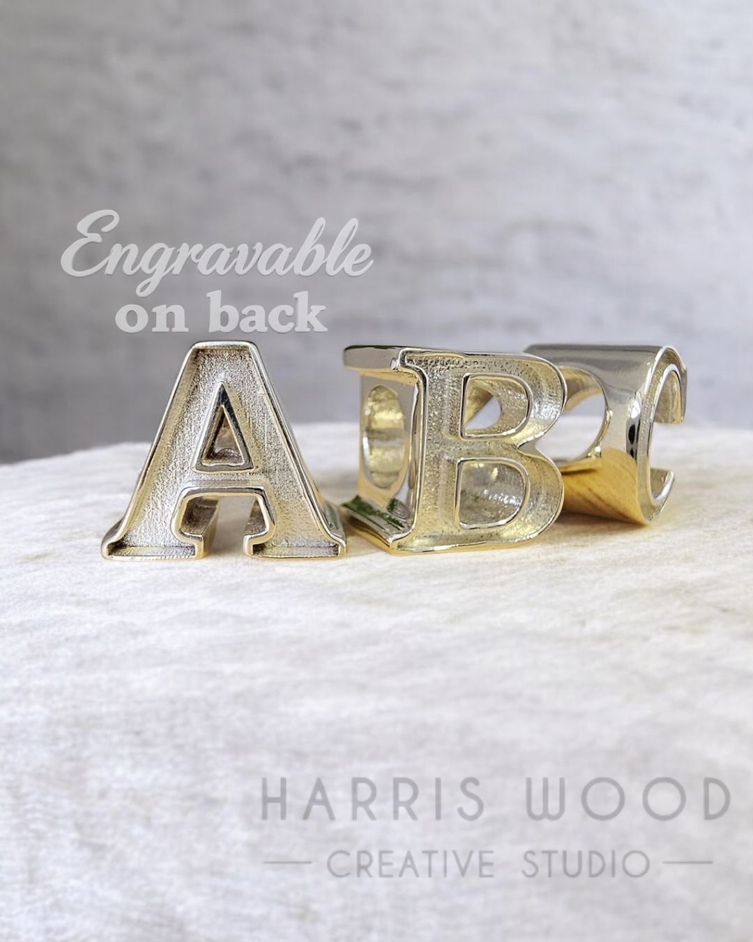 🏷️ EOL – Monogram K Solid Silver Bracelet Bead Charm