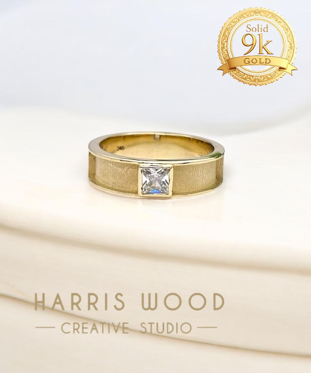 Illume Channel CZ Ring - 9K SOLID GOLD