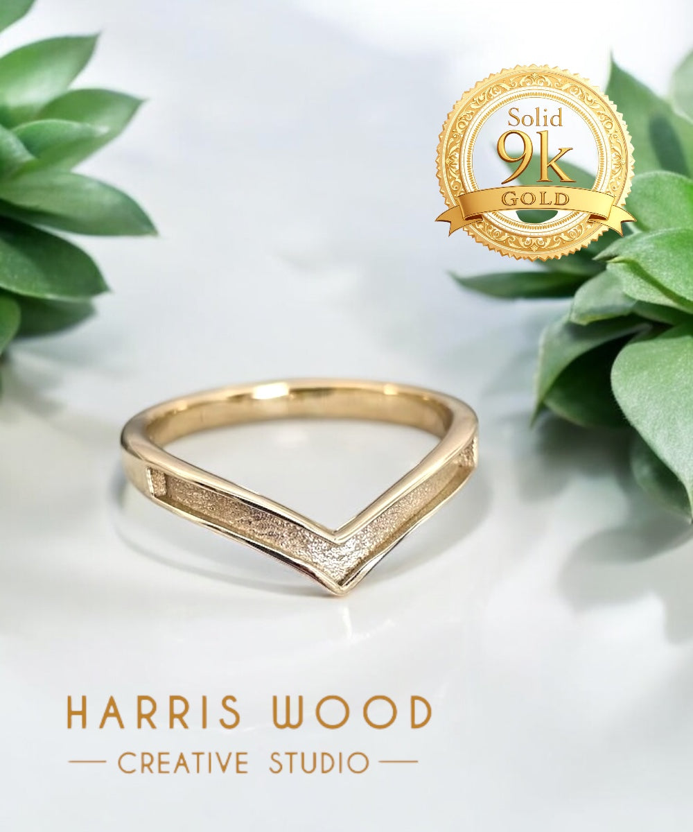 Chevron Ring - 9ct Solid Gold