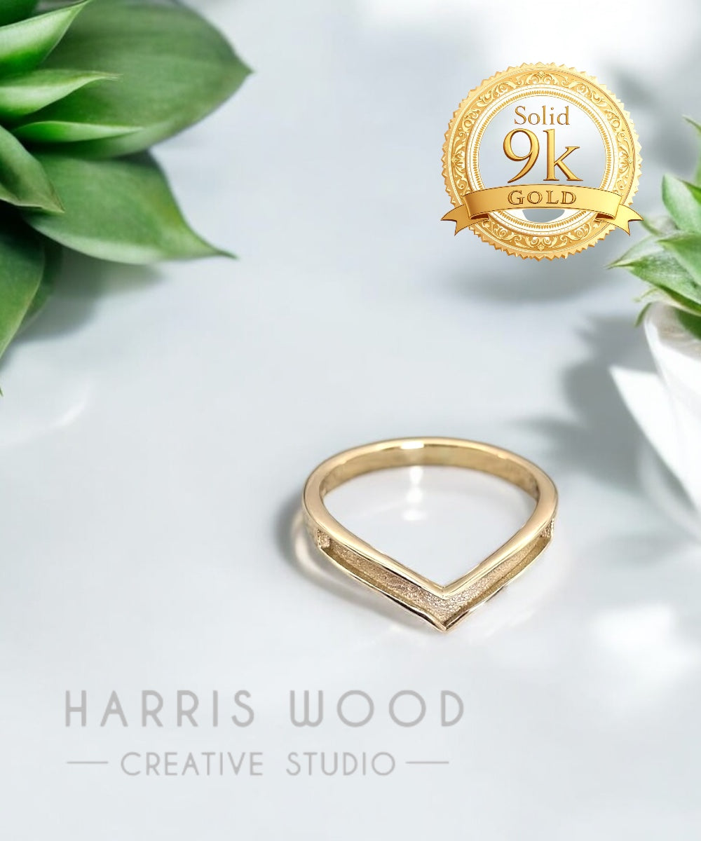 Chevron Ring - 9ct Solid Gold