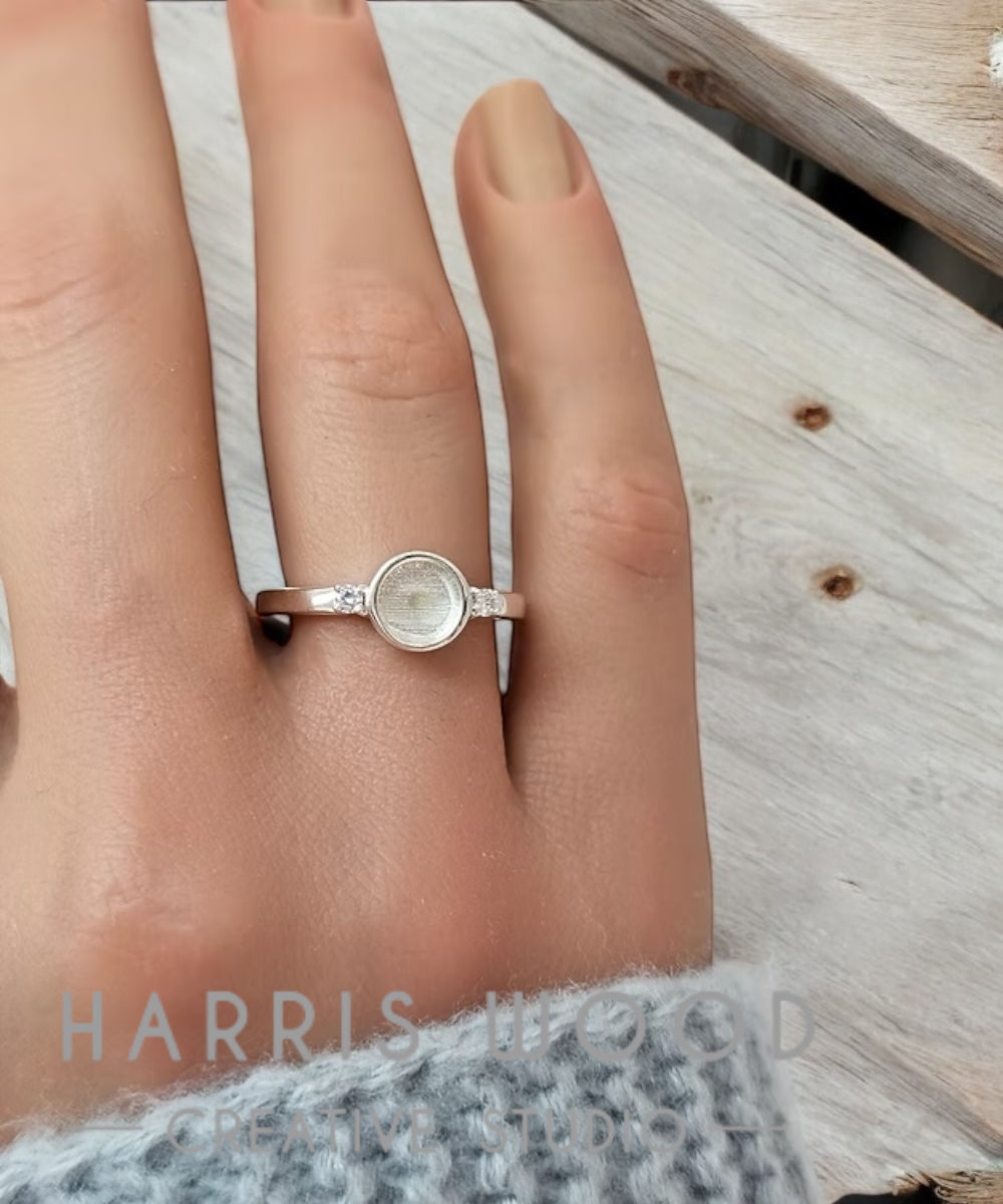 Sunshine CZ Ring - SOLID SILVER