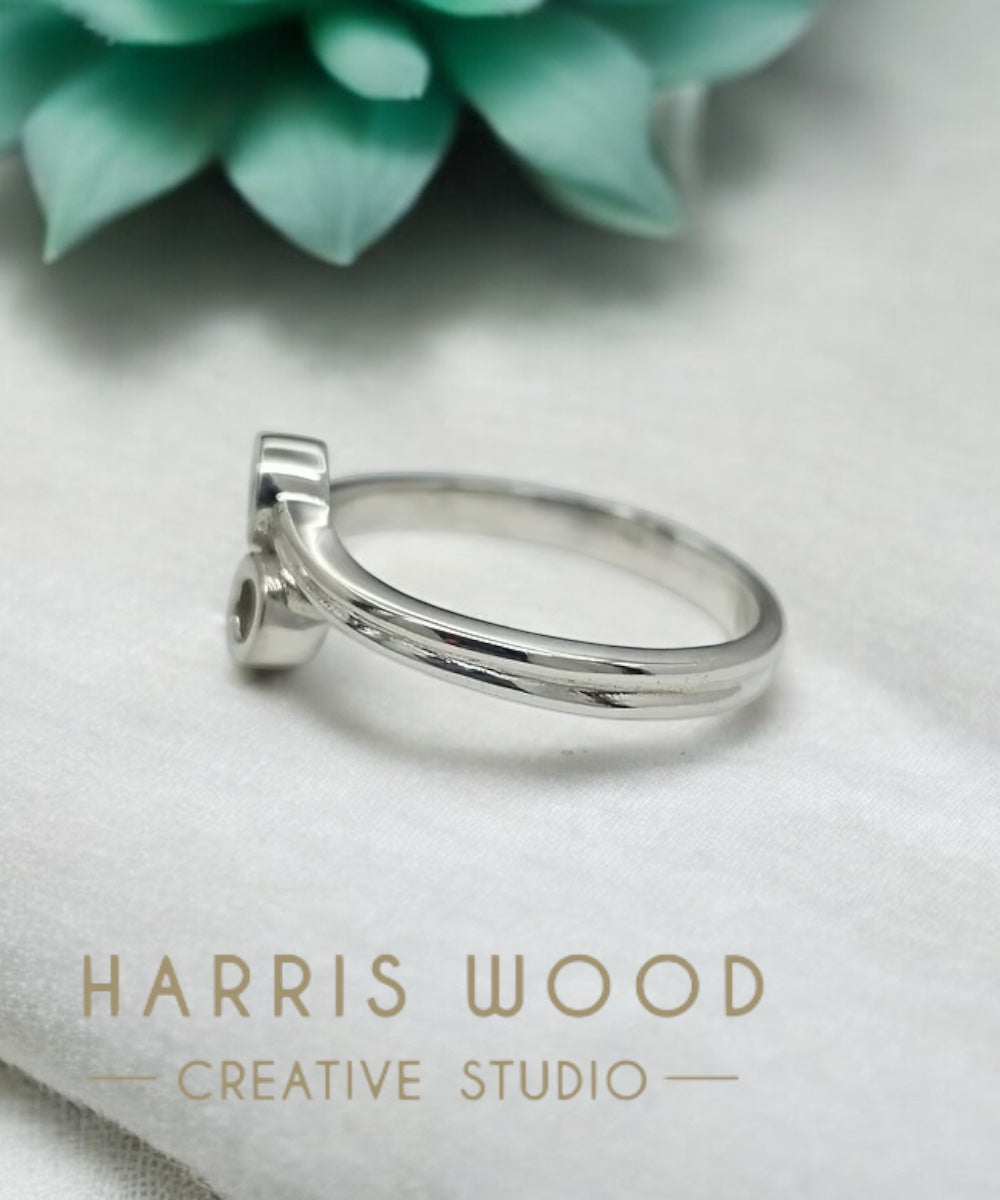 EOL - Dyad Ring - SOLID SILVER - Size R