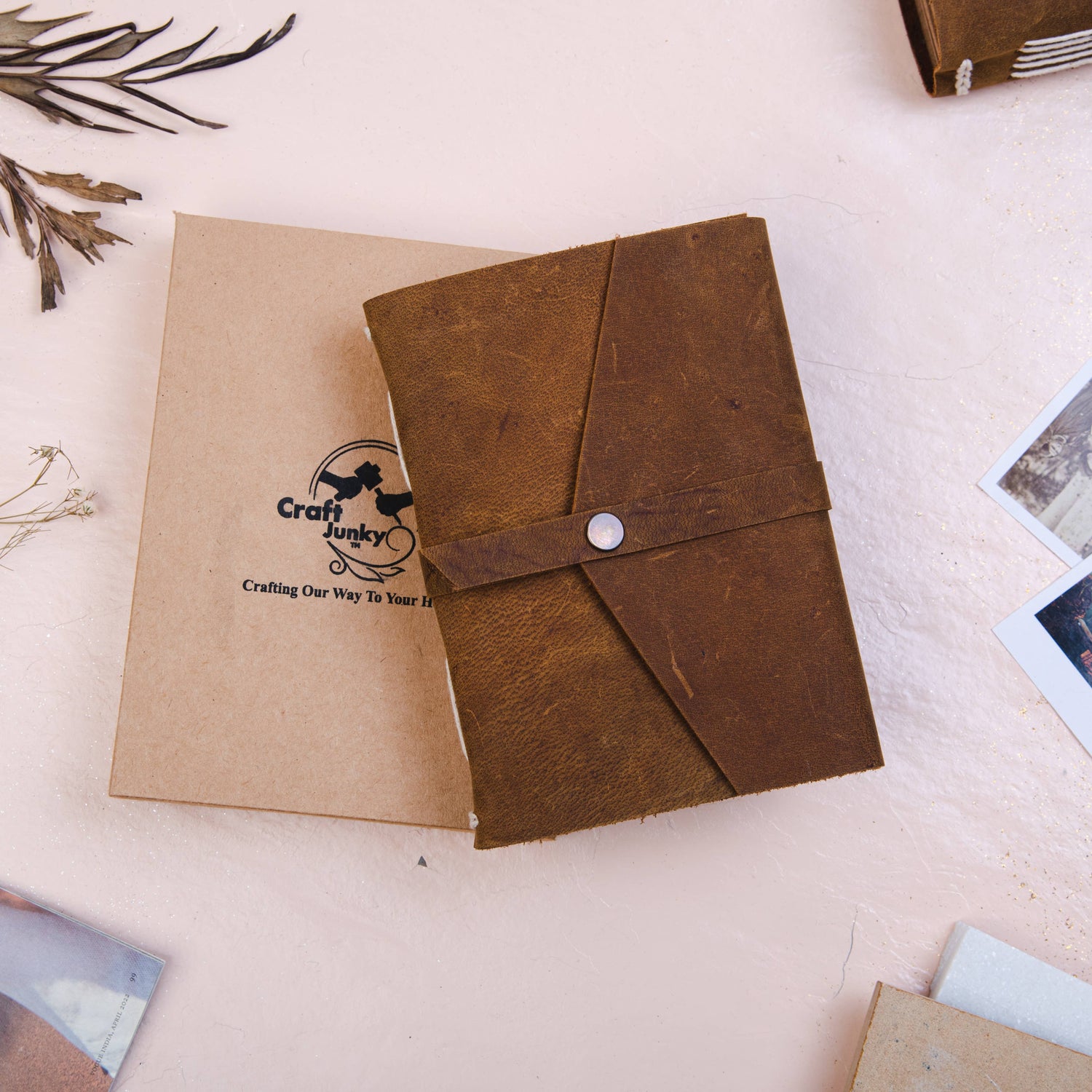 Leather Journal with Unruled or Ruled pages