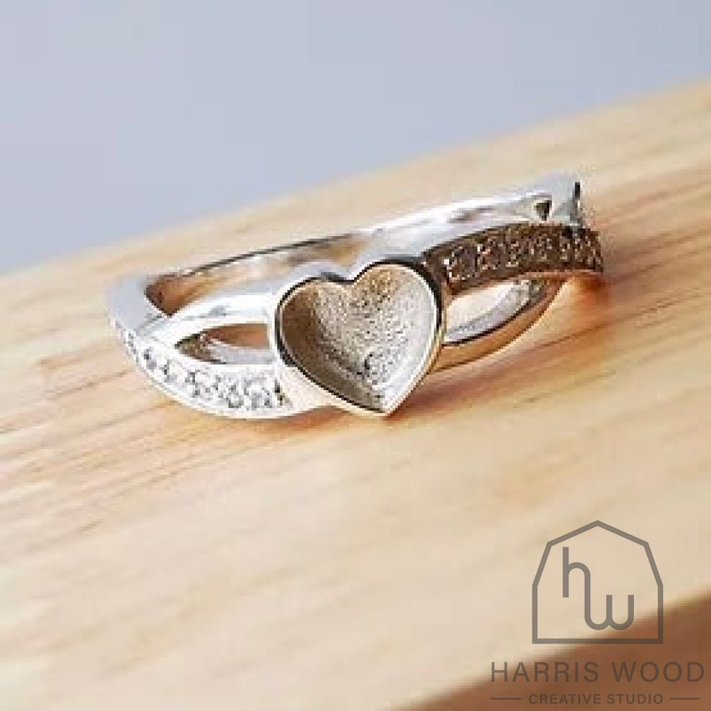 Criss Cross Heart Ring