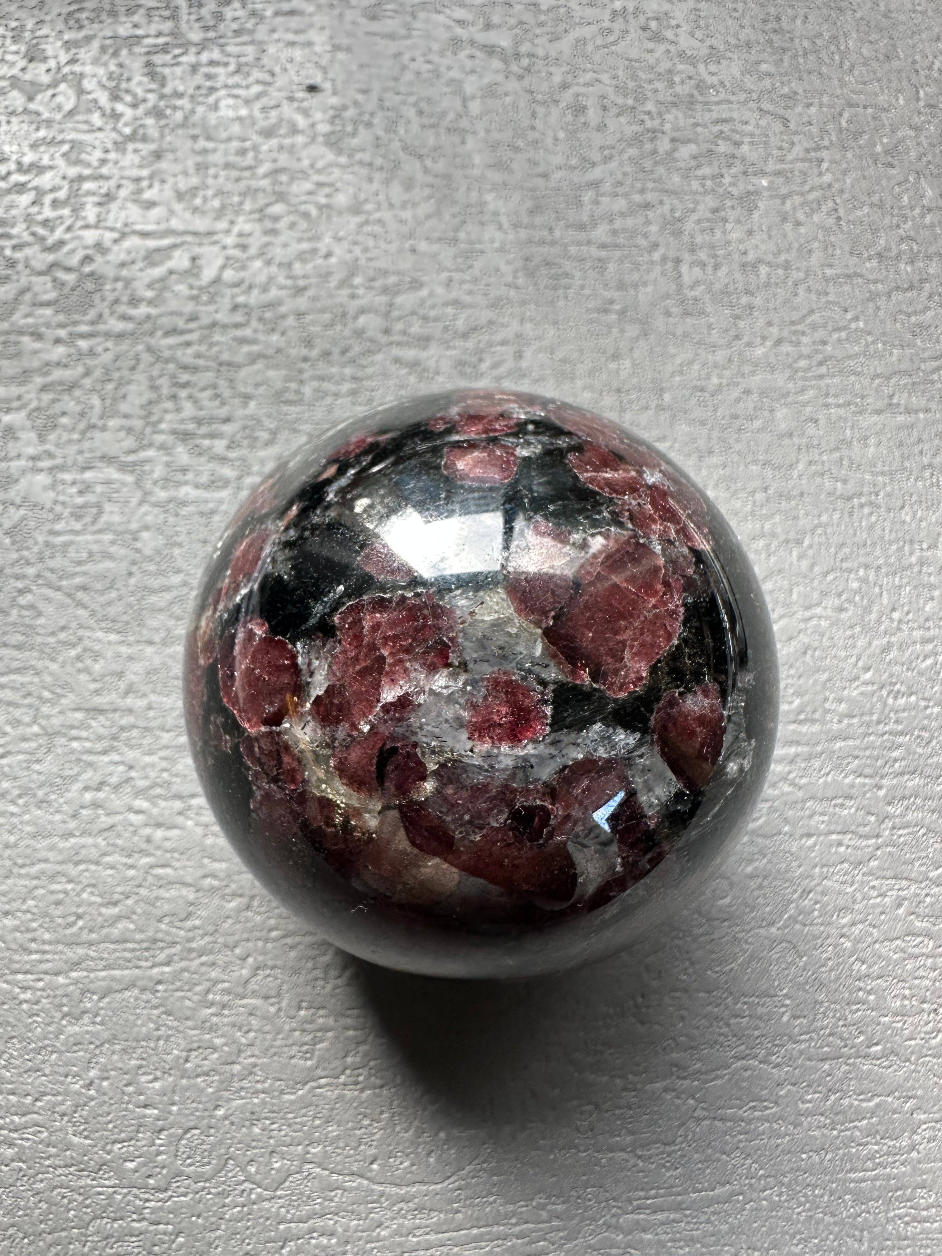 Garnet Sphere (5–5.5cm) – Passion, Strength & Root Chakra Healing – Deep Red Crystal for Energy & Protection, Christmas Crystal Gift