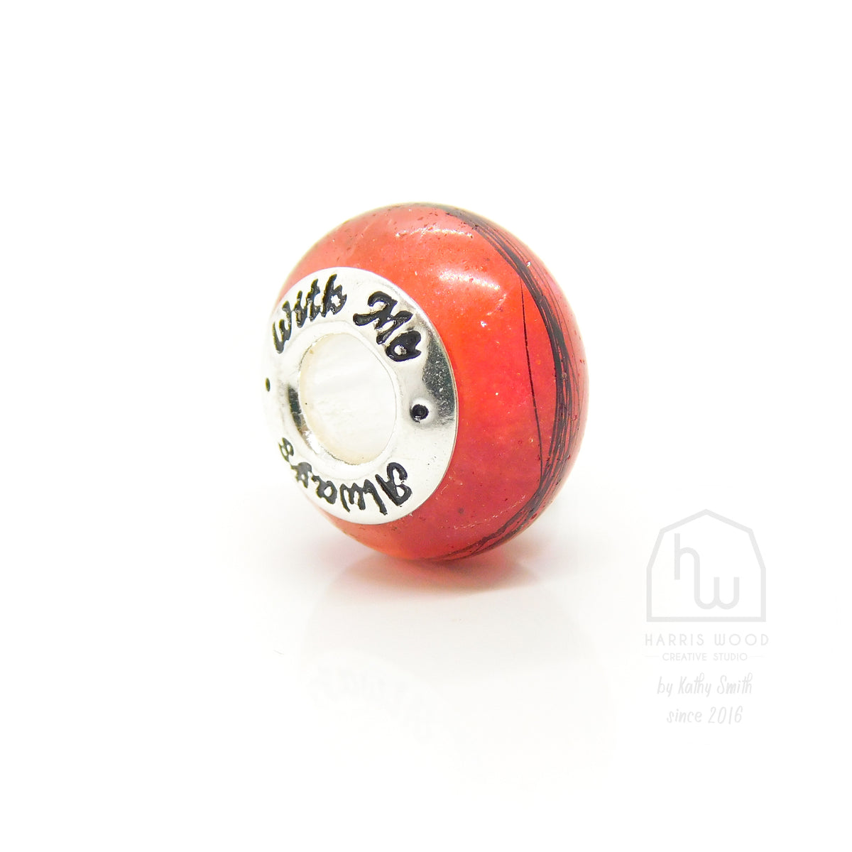 🍀 CHARM BEADS - ALWAYS WITH ME (pre-engraved)