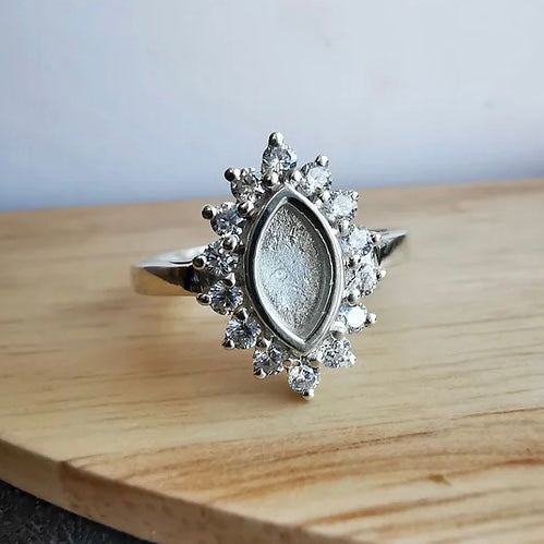 Moonbeam Princess CZ Ring - SOLID SILVER
