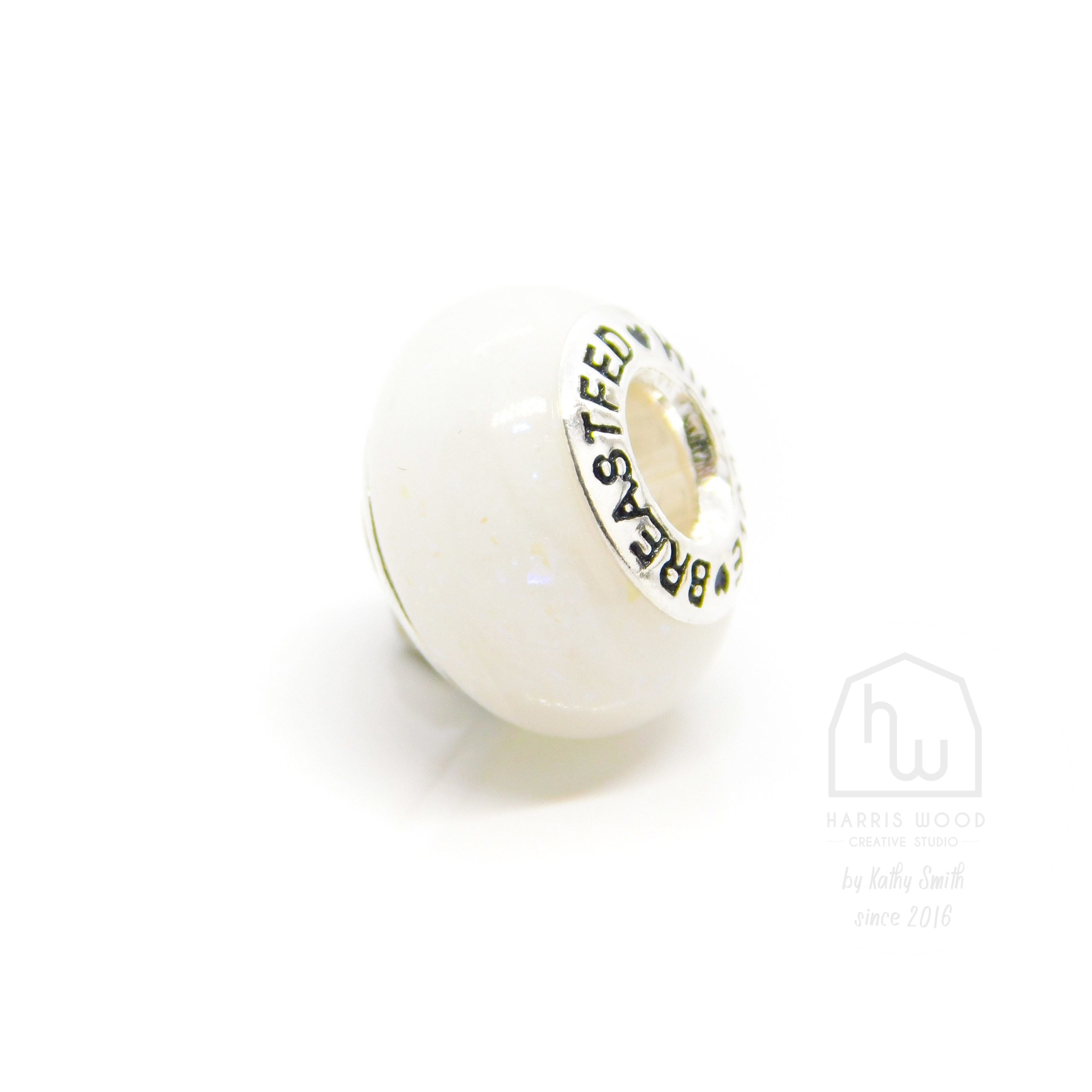 CHARM BEADS - BREASTFED WITH LOVE (pre-engraved)