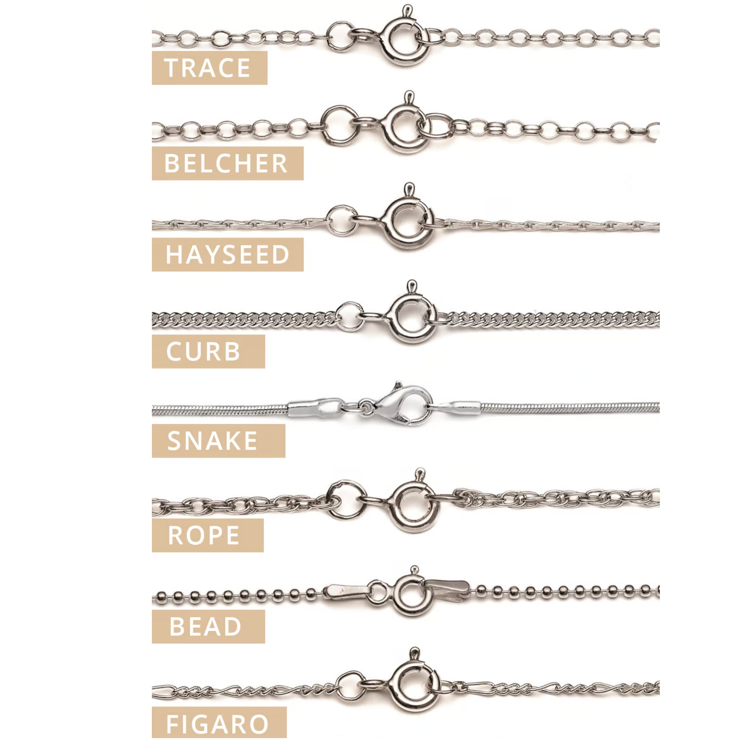 Sterling Silver Trace Chains