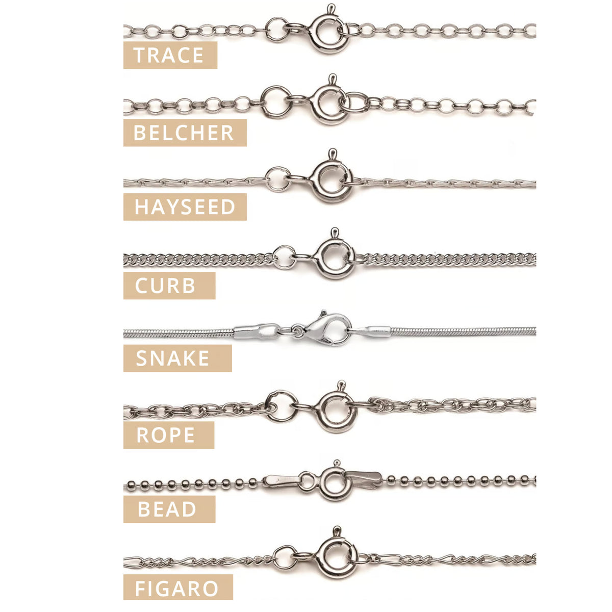 Sterling Silver Trace Chains