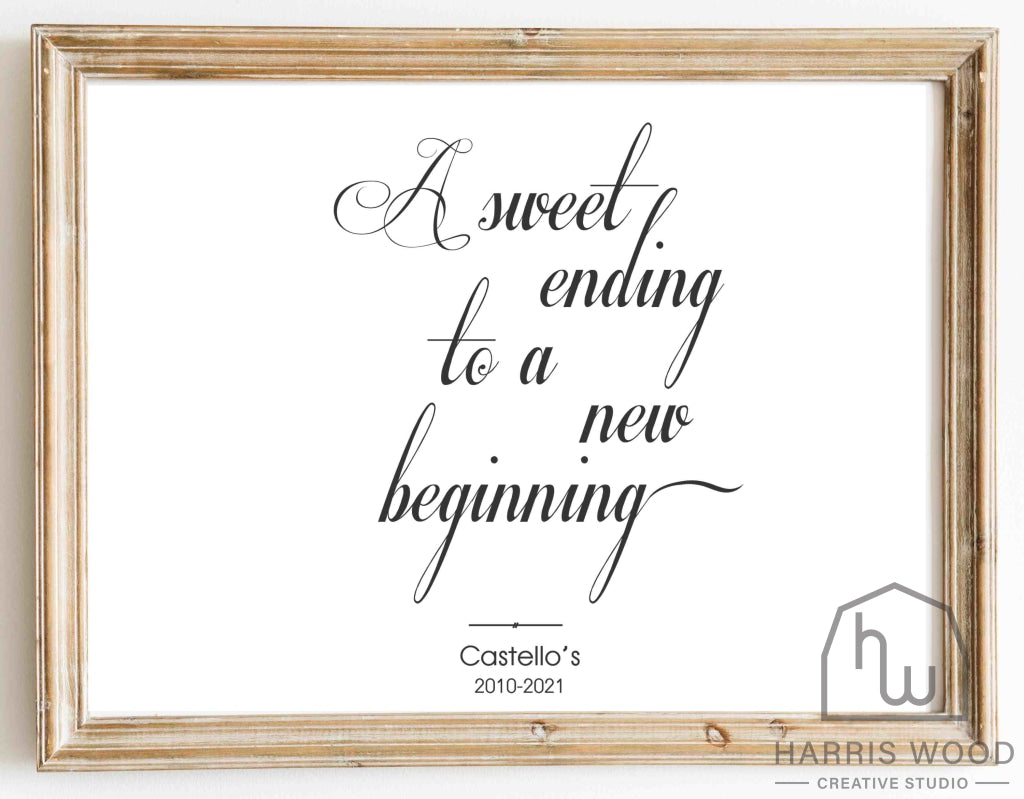 A sweet ending design - Harris Wood Creative Studio