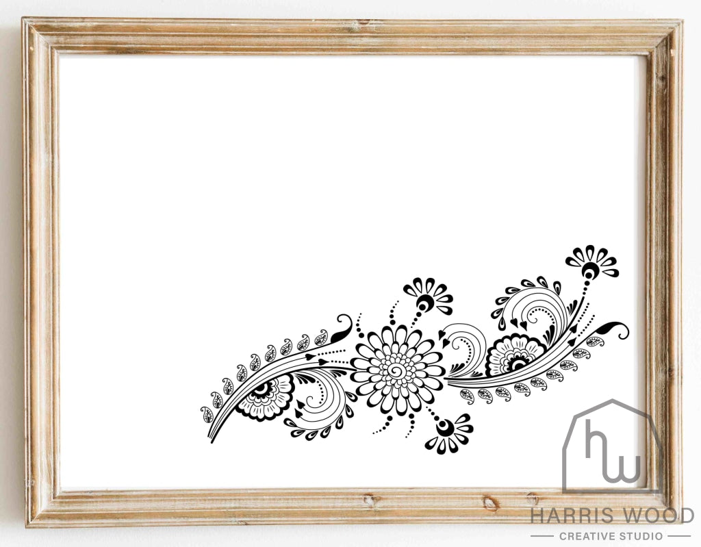 Boho Swirl design - Harris Wood Creative Studio