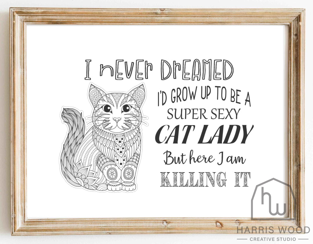 Cat Lady design - Harris Wood Creative Studio