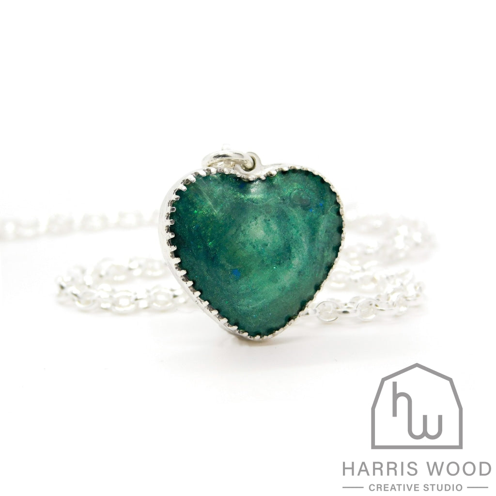 Crown Heart Pendants - Harris Wood Creative Studio