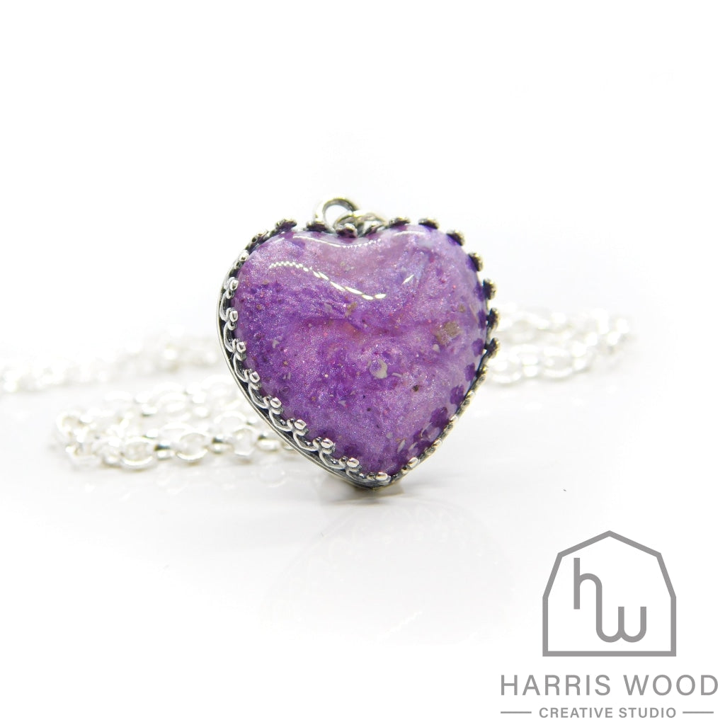Crown Heart Pendants - Harris Wood Creative Studio