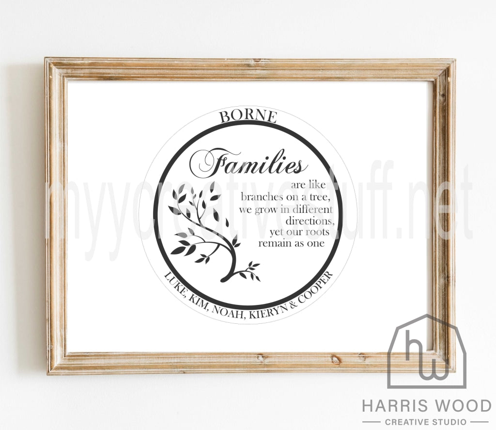 Families are like branches Design - Harris Wood Creative Studio