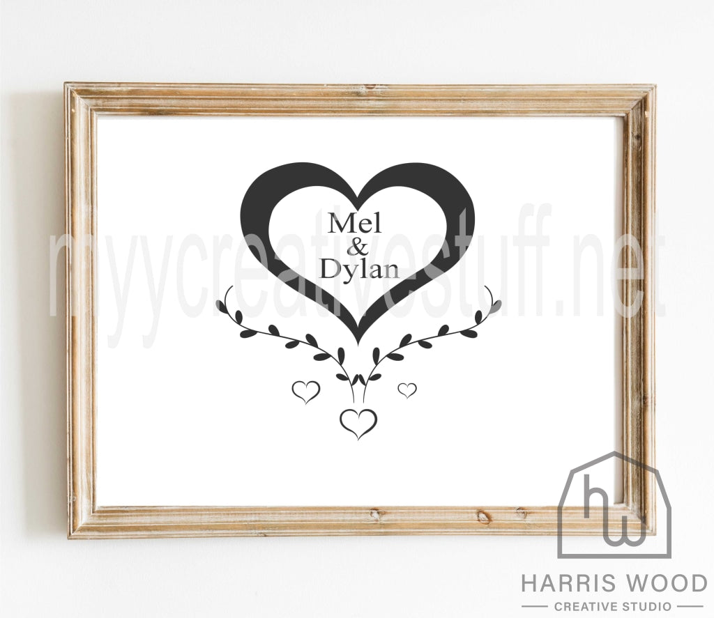 Hearts Couple Design - Harris Wood Creative Studio