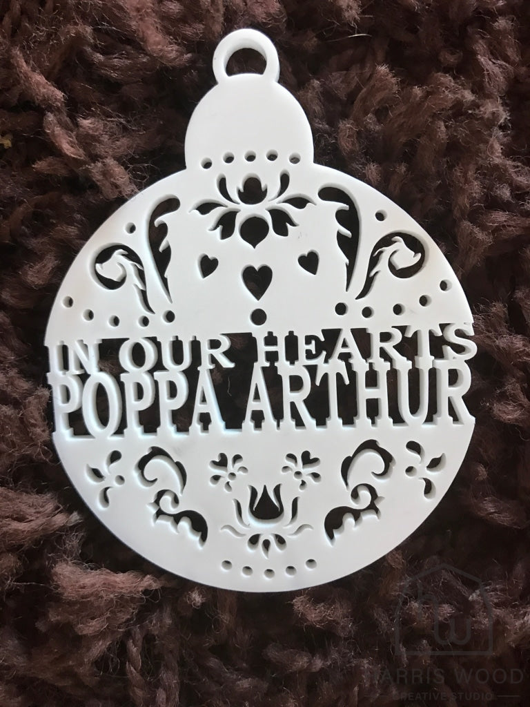 In Our Hearts Ornament - Harris Wood Creative Studio