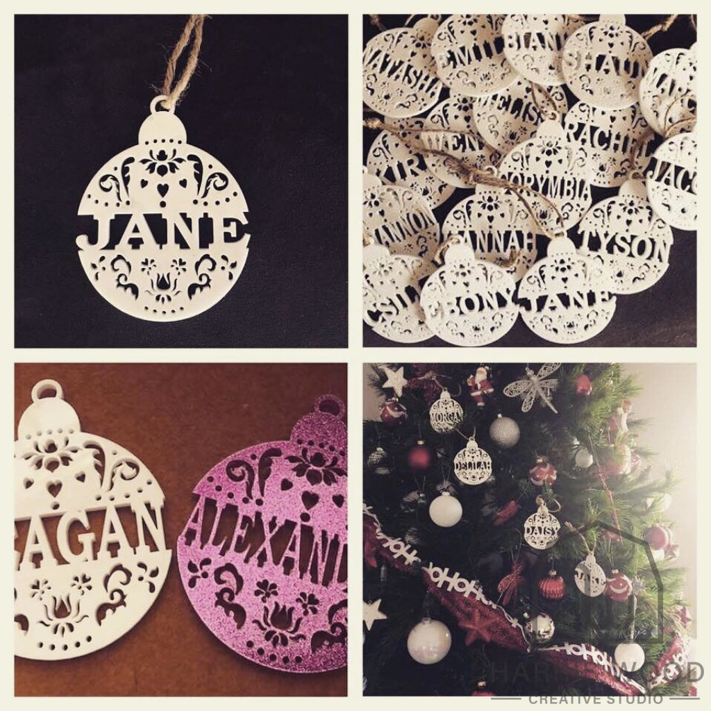 Single Line Ornament - Harris Wood Creative Studio