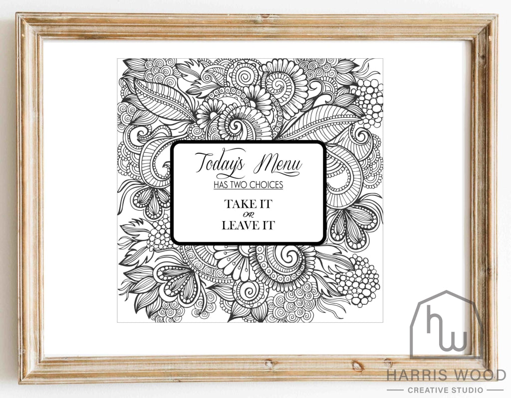 Take it or leave it design - Harris Wood Creative Studio