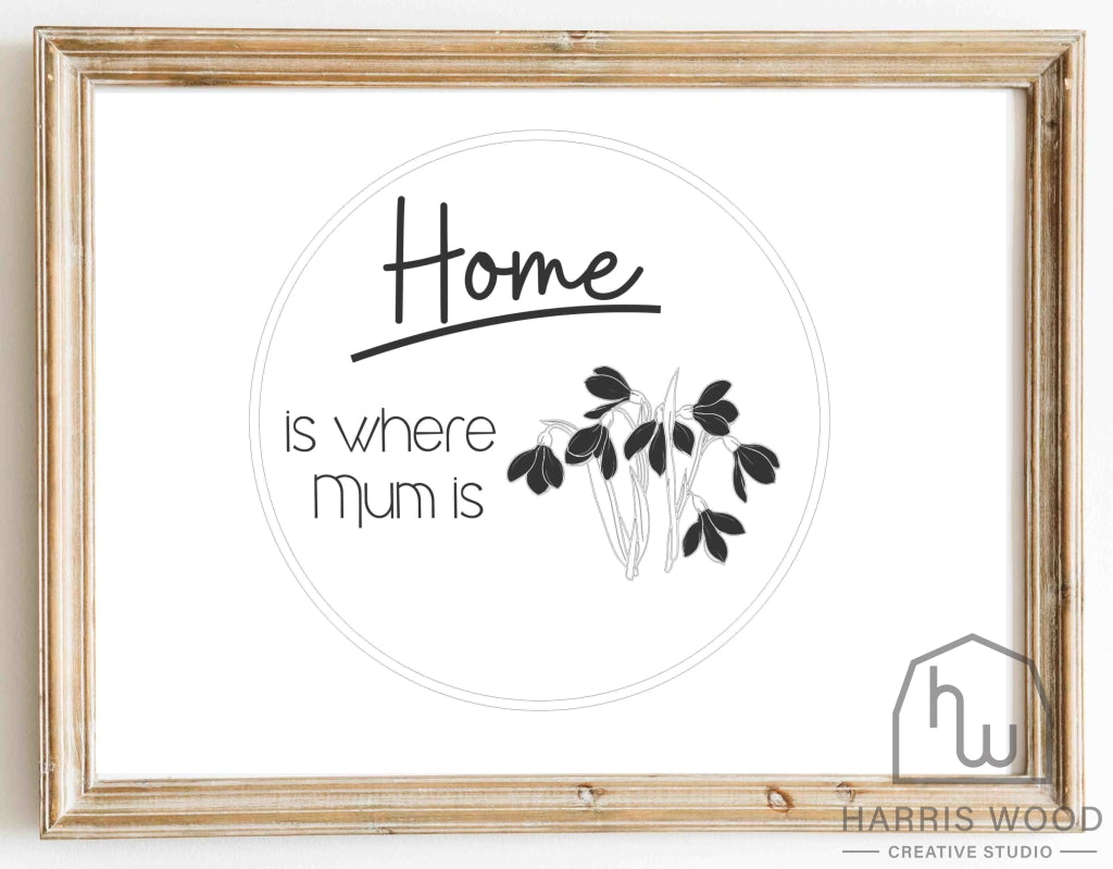 Where Mum Is design - Harris Wood Creative Studio