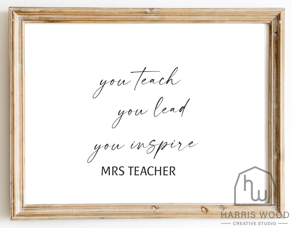 You Teach Inspire design - Harris Wood Creative Studio