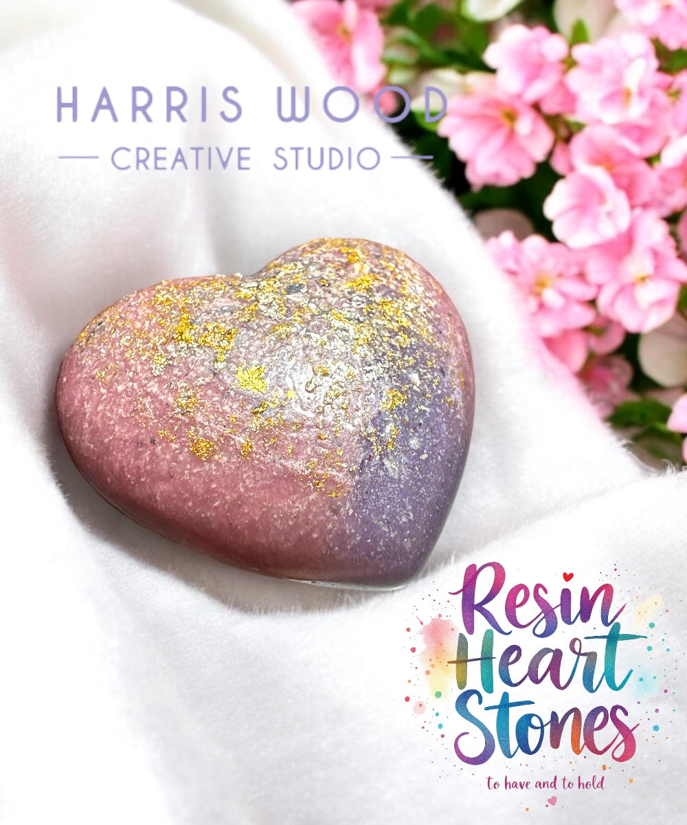 Resin Heart Stones
