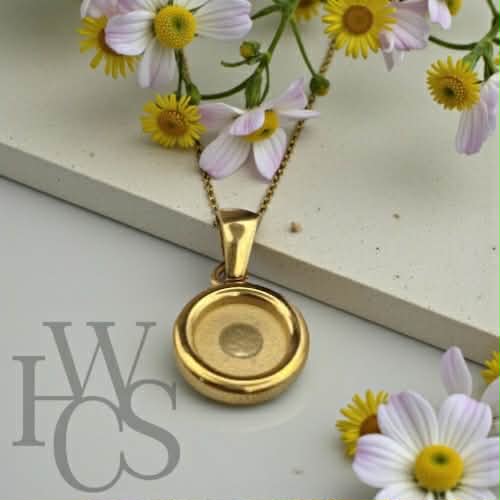 💙 Real 18ct Gold PVD Stainless Steel Small Round Pendant