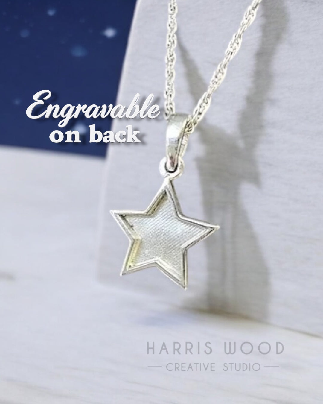 Star Solid Silver Setting Pendant *